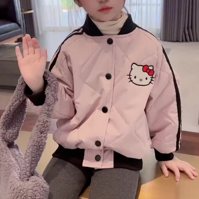 秋冬装女童加厚外套宝宝棒球服