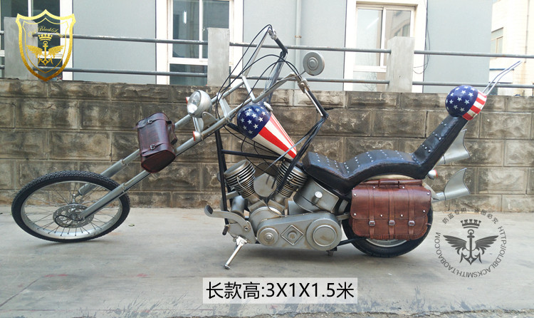 纯手工餐厅摆件摩托车模型