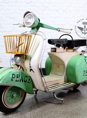 仿真复古怀旧风摆件摩托车模型