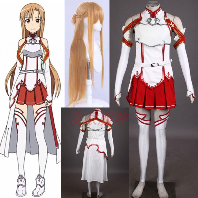 动漫刀剑神域cosplay服装亚斯娜cosplay服装SAO终极装套装现货