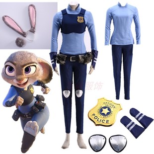 电影动漫cosplay服饰疯狂动物城Zootopia兔子朱迪装1代出勤保安服
