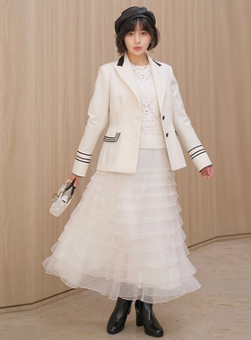 dzzit地素半身裙2025夏季新款层叠荷叶边设计感蕾丝蛋糕裙子女