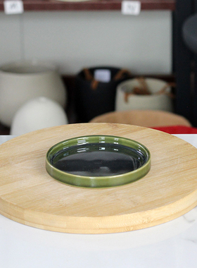 帝罗马宝绿色的托盘~ 内径11cm