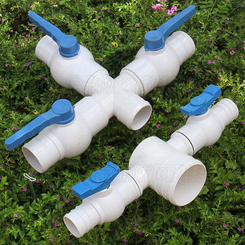 喷灌管球阀开关微喷带接头配件农用三通四通2寸3寸4寸喷管分水接