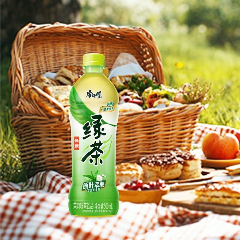 康师傅绿茶500ml*15瓶装饮料饮品康师傅饮料整箱
