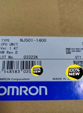 议价PLC NJ501-1400 正品 未(淼淼电子）