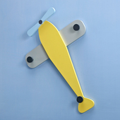 飞机挂钩木质e墙壁挂儿童房装 饰品挂件创意挂衣钩衣帽钩挂架钥匙