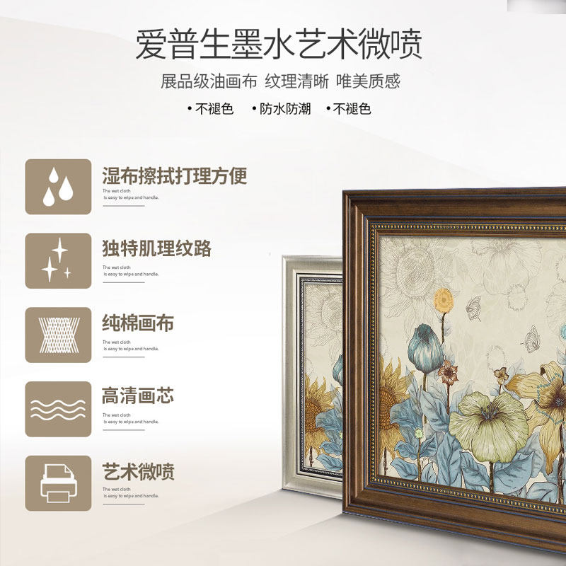 电表箱装饰画可推拉美式欧式遮挡配电箱上翻电闸总U开关弱电箱挂