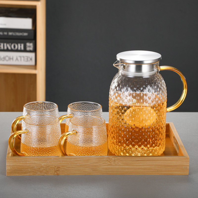 家用玻璃凉水壶水杯套装耐热高y温冷水壶茶壶大容量凉白开玻璃壶,餐饮具,冷水壶,淘宝优惠券,粉丝福利购,淘宝优惠卷