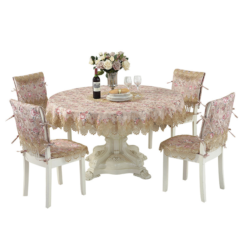 布艺大圆桌桌布家用圆形欧式蕾丝奢华带转盘台布复古餐Y桌布椅垫,居家布艺,桌布,淘宝优惠券,粉丝福利购,淘宝优惠卷