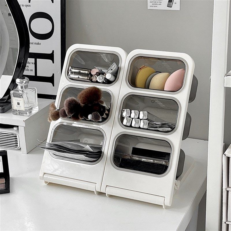 化妆刷收纳盒多i层梳妆台桌面美妆蛋气垫口红散粉扑收纳筒置物架,收纳整理,桌面收纳盒,淘宝优惠券,粉丝福利购,淘宝优惠卷
