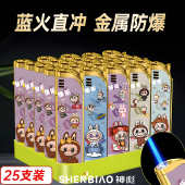 新品 热销可爱拉布布金属防风打火机蓝焰直冲高颜值女士打火机批发