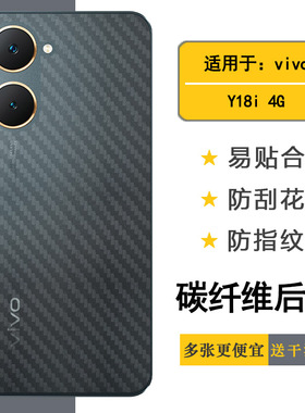 适用vivo Y18i 4G半透明手机反面膜后壳膜Y18I印度版防滑后膜V2414护盖软膜防油脂纹理半高清软面膜真机开模