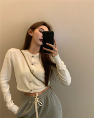 Real price and no reduction of breasted knitted cardigan
