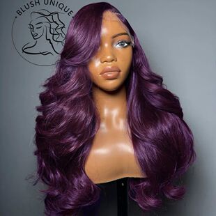 180 Burgundy Body Front Wigs Wave Dark Pre Plucked Lace
