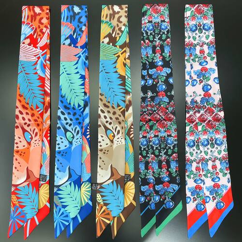 2024 Brand Design Leopard Twill Silk Scarf Luxury Scarf Wome