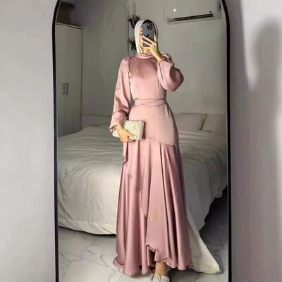 Muslim Maxi Dresses Women Party Abay Jalabiya Evening Gown