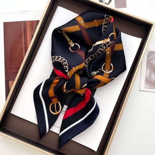 Luxury 70*70cm Square Scarf for Women Soft Satin Neckerchief