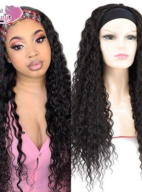Synthetic 28Inch Long Kinky Curly Headband Wigs Anjo Plus Ic