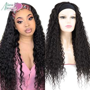 Synthetic 28Inch Long Kinky Curly Headband Wigs Anjo Plus Ic