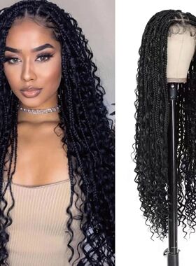 Synthetic Long Bohemian Braided Wigs Boho Box Braid Wigs for