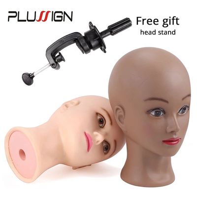 Bald Mannequin Head With Clamp Female Mannequin Head For Wig