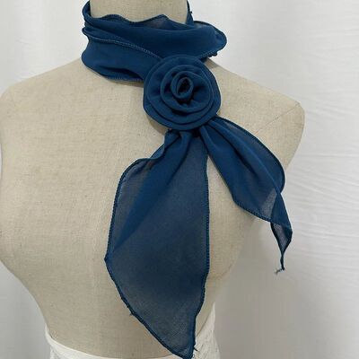 26Colors Decorative Headscarf Solid Rose Knotted Scarf Shawl