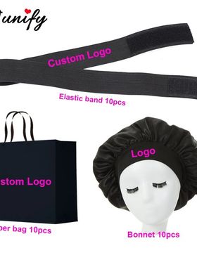 30Pcs/set Custom Logo Wig Paper Packaging For Small Business
