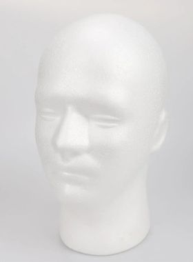 Men's Styrofoam Mannequin Manikin Head Model Foam Wig Hair G