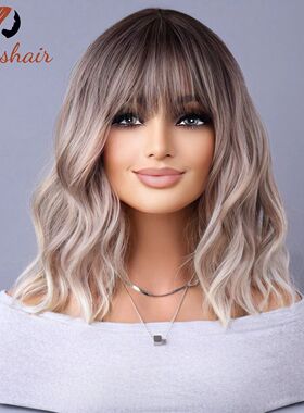 Synthetic wig 2023 New Internet celebrity style with fringe