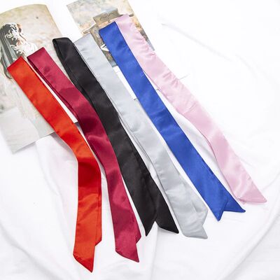 New Long Bag Scarf Women Hair Band Lady Accessories Solid Sk