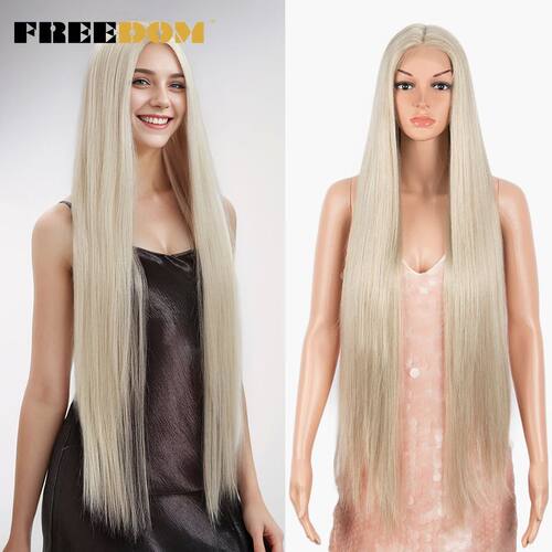 FREEDOM Synthetic Lace Front Wigs For Women Straight Hair Sy