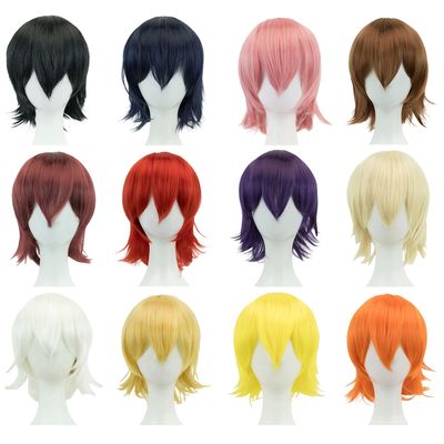 Synthetic Hair Unisex Short Cosplay Hair Party BOB Wigs with