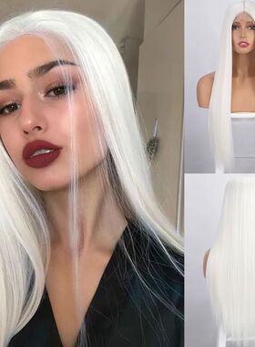 I's a wig Long Straight White Cosplay Wigs Synthetic Wigs fo