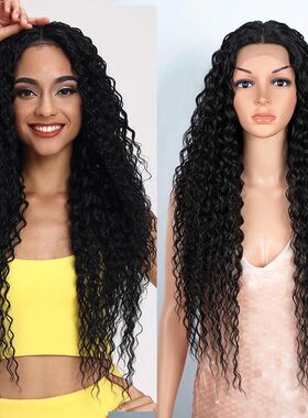 Synthetic Lace Front Wigs 30 Inch Long Curly Hair Lace Wigs