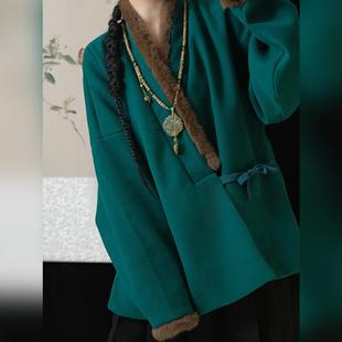 织春集【初雪】明制交领加绒加厚口袋弓袋袖马面裙改良款日常冬款