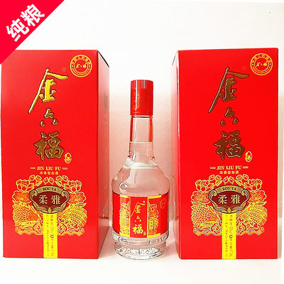 金六福柔雅纯粮酒42/38度整箱6瓶