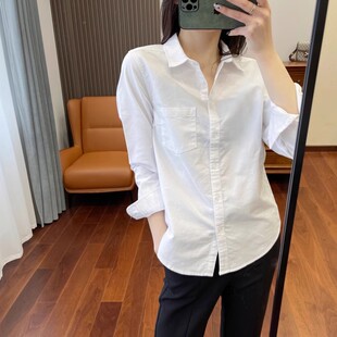 气质上衣潮 设计感小众高级感休闲衬衣长袖 休闲白衬衫 女春秋新款