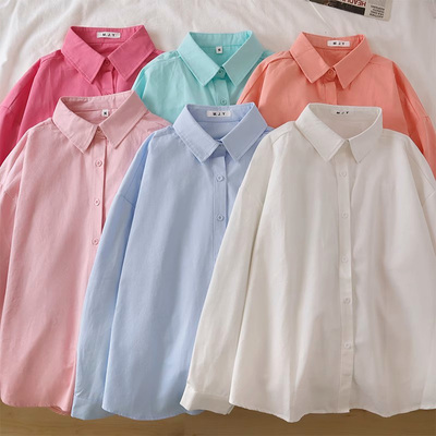 春秋季设计感小众白色衬衫女