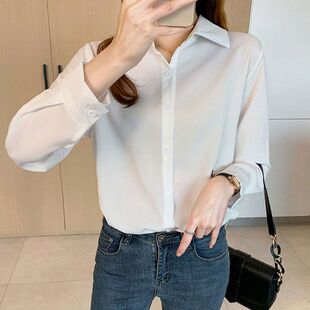 衬衫女春秋2026新款不易皱职业通勤白色衬衣长袖夏季薄款上衣