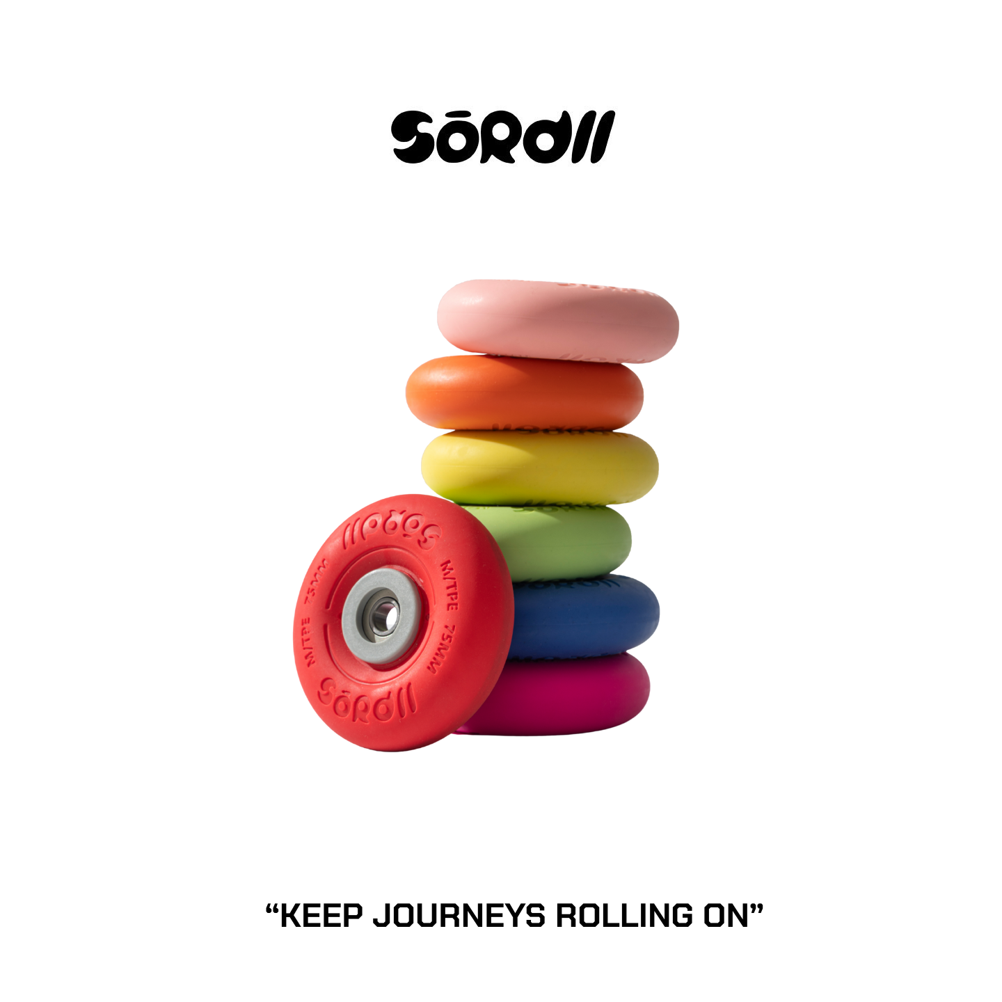 SOROLL-Blush Pink 75mm Donut轮  时尚静音耐磨甜甜圈拉杆箱轮