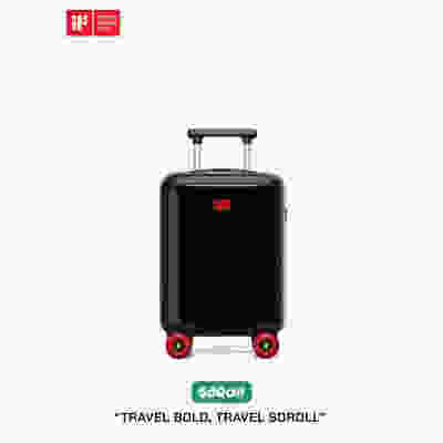 SOROLL「iF奖」高级感登机箱黑色行李箱拉杆箱旅行箱静音万向轮