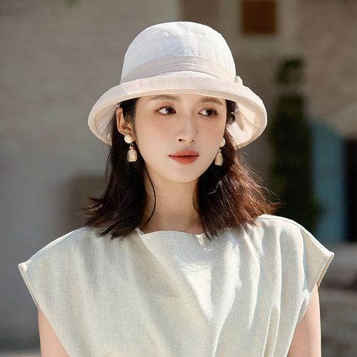 渔夫帽女2025旅游时尚洋气卷边