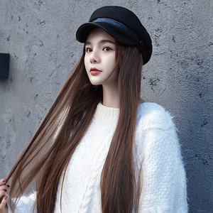 网红假发帽子女长发假发可拆卸时尚长直发卷发大波浪秋冬天全头套