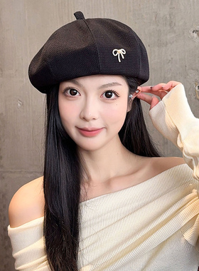 贝雷帽出游韩版女秋季显脸小