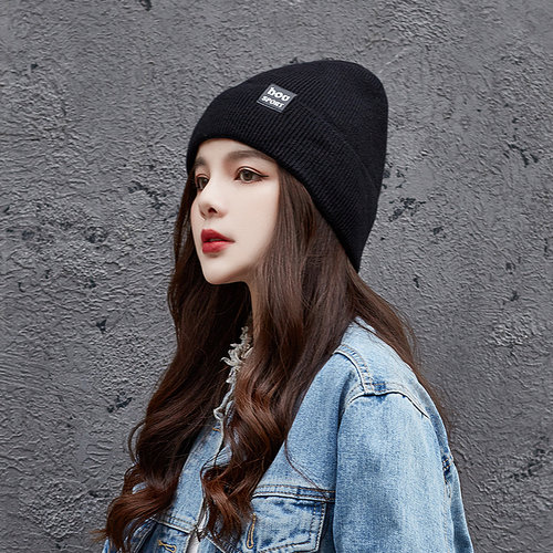 毛线帽女可爱秋冬加厚保暖