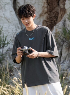 美式复古短袖t恤男夏季2026新款潮牌宽松休闲半袖体恤上衣服