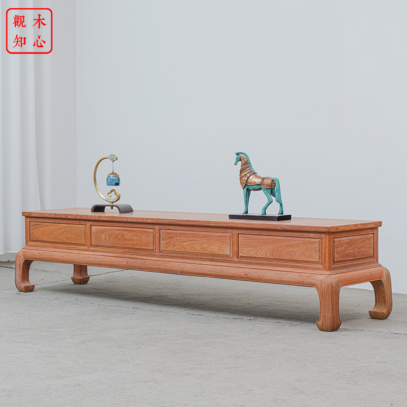 精工缅甸花梨木四抽电视柜2.16米