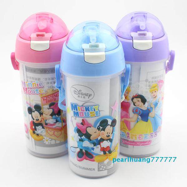 2个包邮联众迪士尼米奇米奇卡通吸管杯儿童水壶500毫升