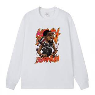 火箭队杜兰特球衣7号训练服长袖男t恤美式篮球投篮服休闲运动上衣